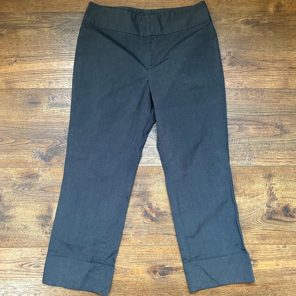 Banana Republic ~the martin fit charcoal grey cropped pants size 4